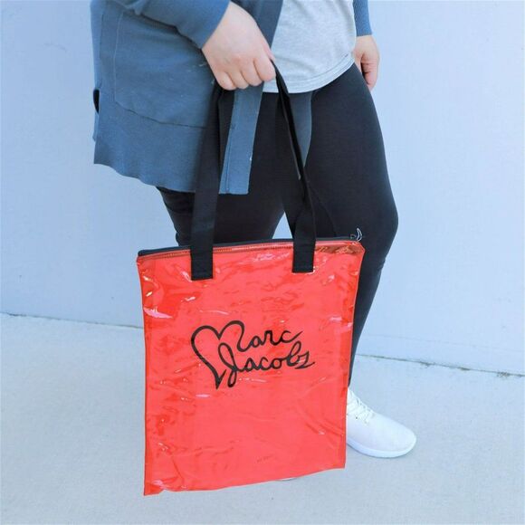 NWT Marc by Marc Jacobs I Heart MJ Clear Tote Red - Picture 4 of 11